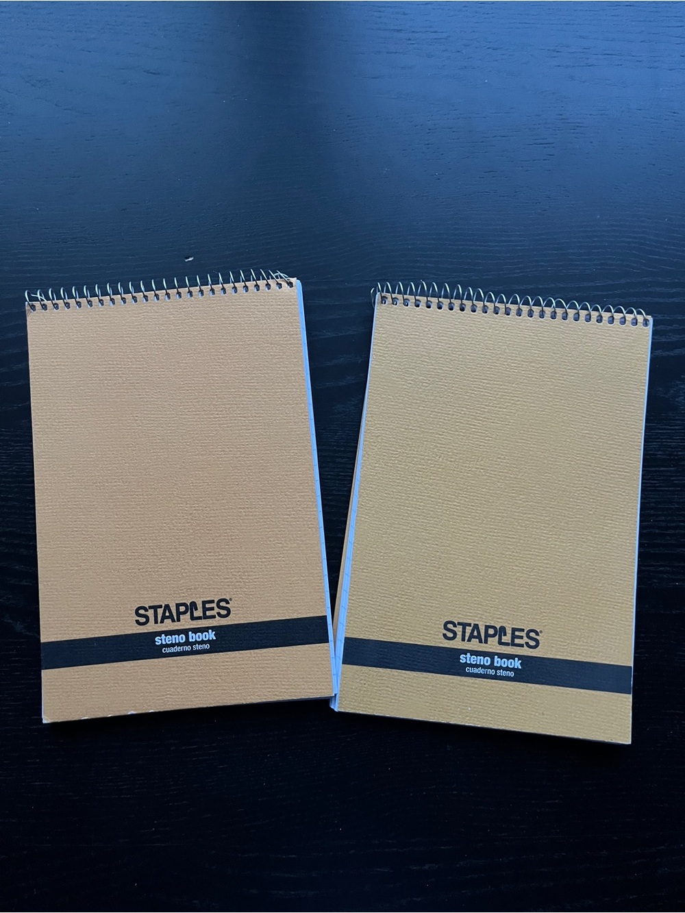 Staples Kraft Steno Book Spiral Memo Pad 6x9 Blue Ruled Gregg Line Notepad 2PK